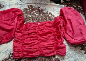 Chic Ruched Puff Sleeve Top