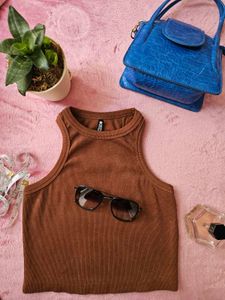 Brown Cropped Top