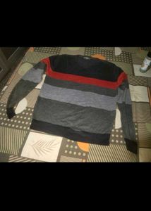 Striped V-Neck Sweater men korean light imported