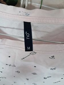 Cute Pink Printed Long Sleeve Top