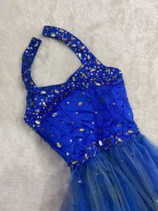 Stunning Royal Blue Embellished Ball Gown