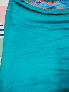 dual shade Satin  Crap Saree