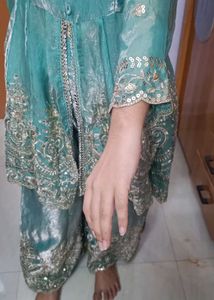 Elegant Teal Embroidered Kurta Set