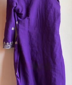Embroidered Purple Kurta