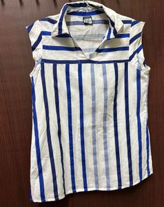 Formal Blue White Shirt