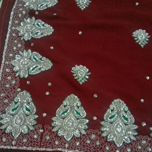 Beautiful party wear saare Marron colour