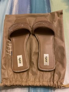 Stoffa Sparkling Embellished Flat Sandals