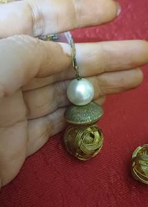 Statement Beaded Dangle Earrings