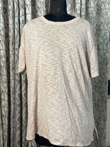 Comfortable Beige Textured T-Shirt