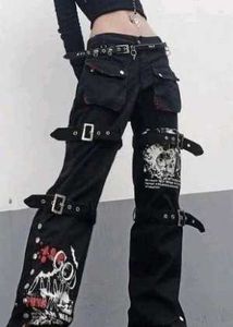 Harajuku Gothic Graphic Cargo Pants from Urbanic