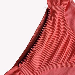 Coral Ribbed Bikini Bottom