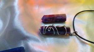 whimsgoth amethyst necklace (healing crystal)