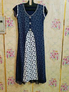 🇳🇿💫🎀Elegant Navy Blue Printed Kurta