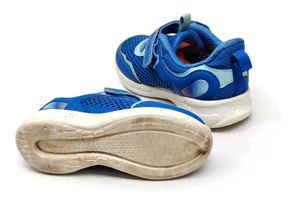 Blue Mesh Sneakers with Velcro