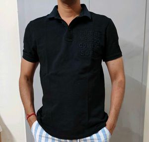 Stylish Black Polo T-Shirt
