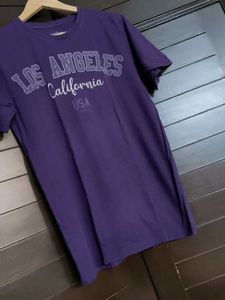 Dillinger Women Purple Printed Oversized T-Shirt