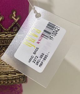 NEERUS Embellished Pink Clutch Bag with Chain