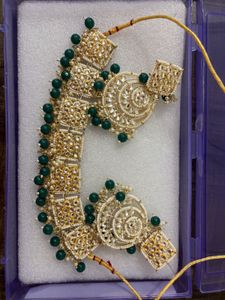 Exquisite Kundan Chandbali Earrings