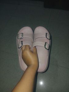 Pink Double Buckle Slides