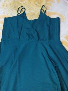 Teal Spaghetti Strap Dress