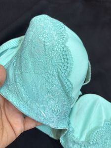 Mint Green Lace Bra