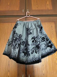 Floral Print A-line Skirt