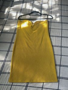 Yellow Bodycon Mini Dress