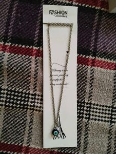 Eiffel Tower Evil Eye Necklace