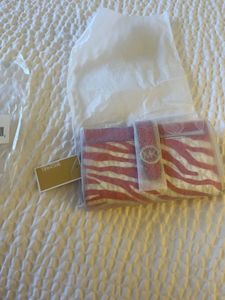 Og Michael Kors Pink Zebra Print Wallet