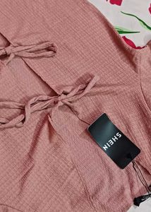 Cute Pink Top with Tie Detail