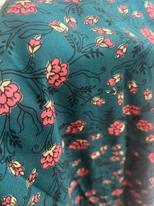 Teal Floral Kurta Set