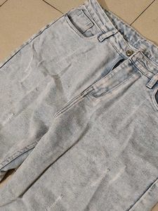 Trendy Ripped Wide Leg Jeans