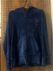 Cozy Blue Velvet Tracksuit Set