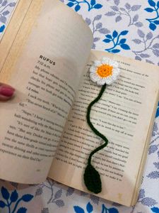 Handmade Crochet Daisy Bookmark