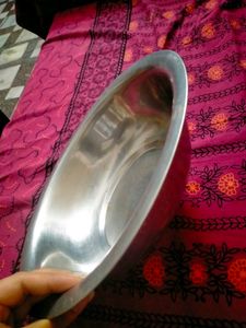 India Craft Stainless Steel Serving Plate/Bowl