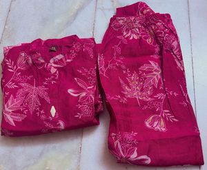 Kurta Palazzo Set-Rose