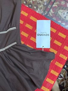 Brown Halter Top with Embroidery