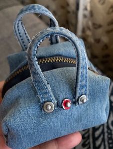 Denim Pouch with Zipper
