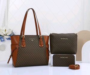 MICHAEL KORSVOGAGER EAST WEST TOTE BAG 3PC COMBO