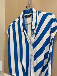 Striped Tie-Front Shirt