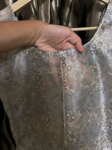 Elegant Sequined Ethnic Blouse sheer