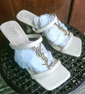 ZAfn Square-Toe Heeled Sandals