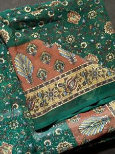 Beautiful Green Saree With Shine..