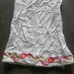 Embroidered White Kurta Set
