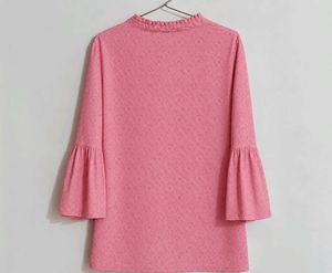 Pink Flared Sleeve Kurta