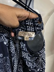 Navy Bandana Print Tank Top
