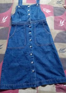 Stylish Denim Pinafore Dress