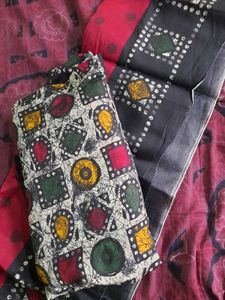 Beautiful Colorful Churidhar Top With Dupatta