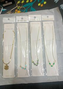 Pack of 4 Stainless Steel Necklaces
