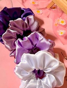 Colorful Satin Scrunchies